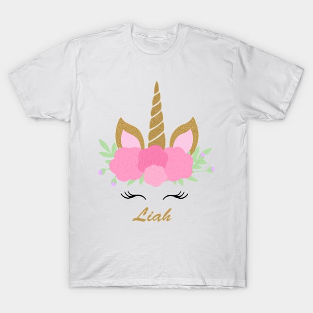 Unicorn Liah - Pink T-Shirt by karlaestrada